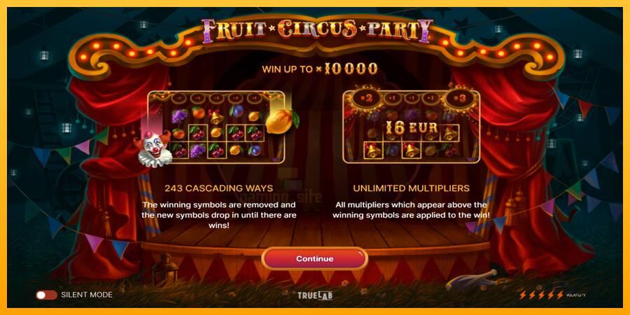 Fruit Circus Party gaming machine for money, picture 1