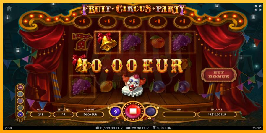 Fruit Circus Party gaming machine for money, picture 4