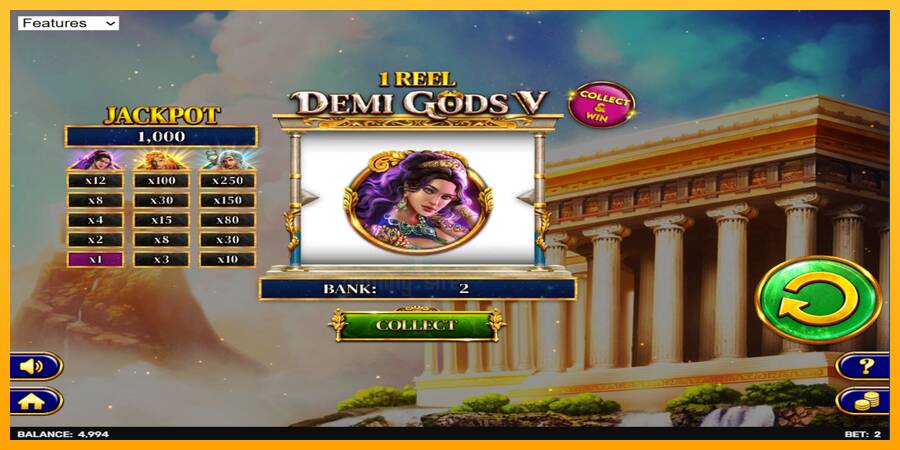 1 Reel - Demi Gods V gaming machine for money, picture 3