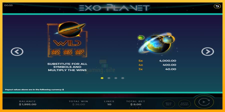 Exo Planet gaming machine for money, picture 4