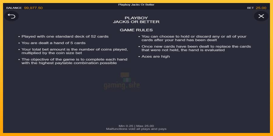 Playboy Jacks or Better gaming machine for money, picture 5