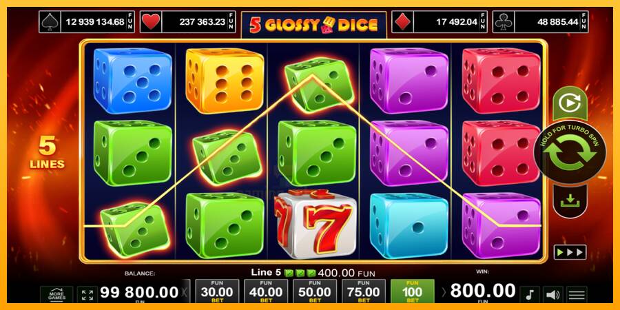 5 Glossy Dice gaming machine for money, picture 2