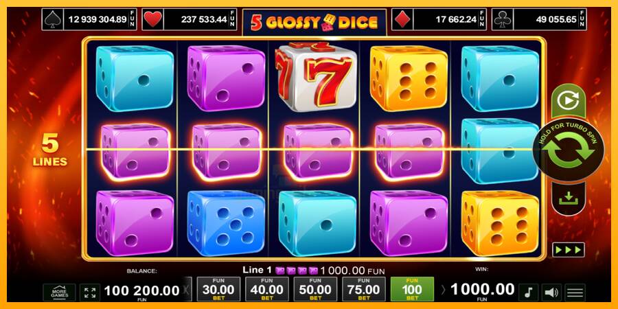 5 Glossy Dice gaming machine for money, picture 3