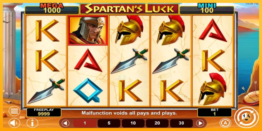 Spartans Luck Hold & Win gaming machine for money, picture 2