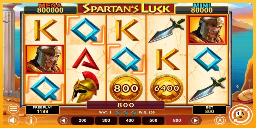 Spartans Luck Hold & Win gaming machine for money, picture 3