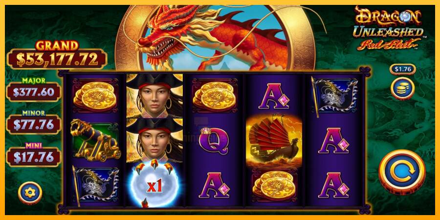 Dragon Unleashed - Red Fleet gaming machine for money, picture 2