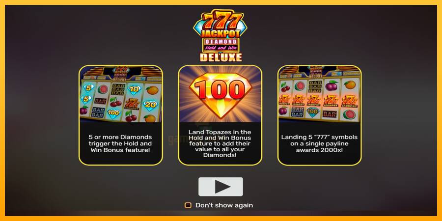 777 Jackpot Diamond Hold and Win Deluxe gaming machine for money, picture 1