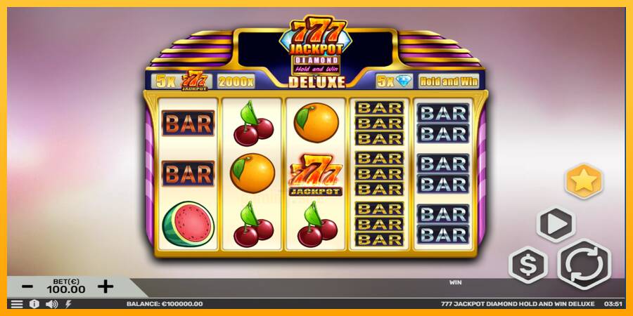 777 Jackpot Diamond Hold and Win Deluxe gaming machine for money, picture 2