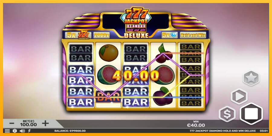 777 Jackpot Diamond Hold and Win Deluxe gaming machine for money, picture 3