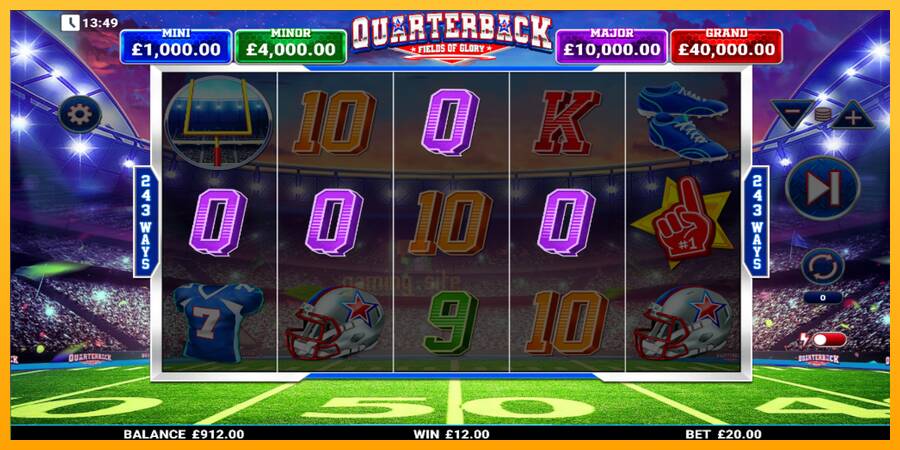 Quarterback Fields of Glory gaming machine for money, picture 4