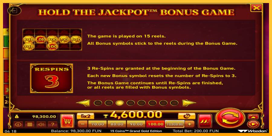 15 Coins Grand Gold Edition Score The Jackpot gaming machine for money, picture 5