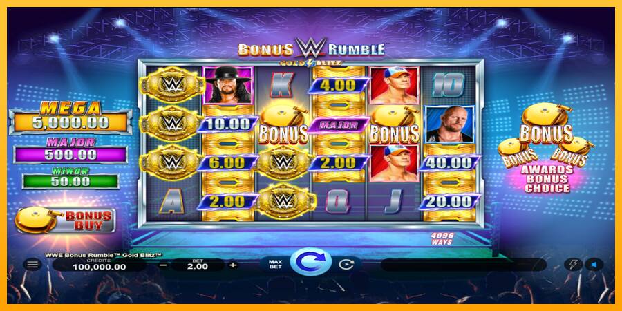 WWE Bonus Rumble Gold Blitz gaming machine for money, picture 1