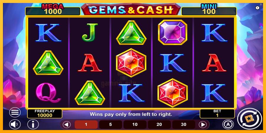 Gems & Cash gaming machine for money, picture 2