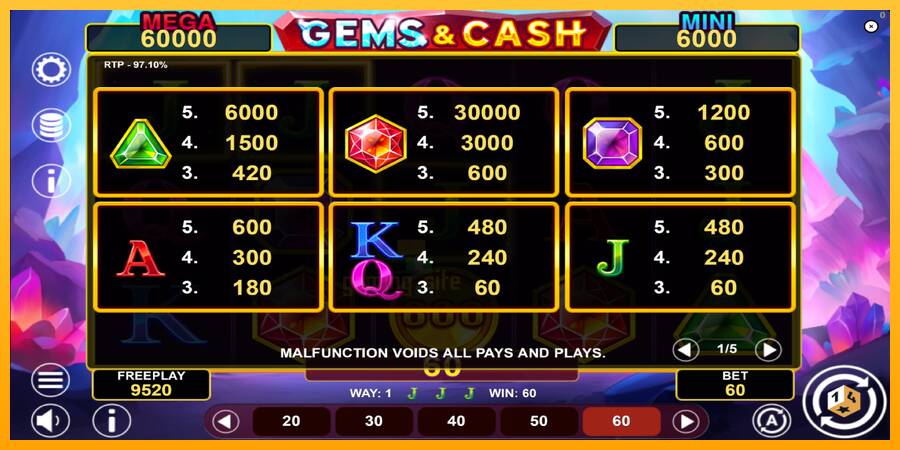 Gems & Cash gaming machine for money, picture 5