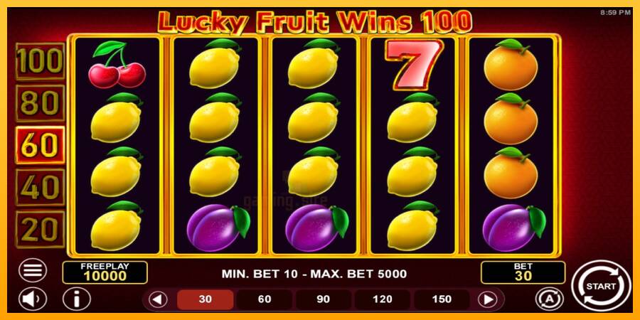 Lucky Fruit Wins 100 gaming machine for money, picture 1