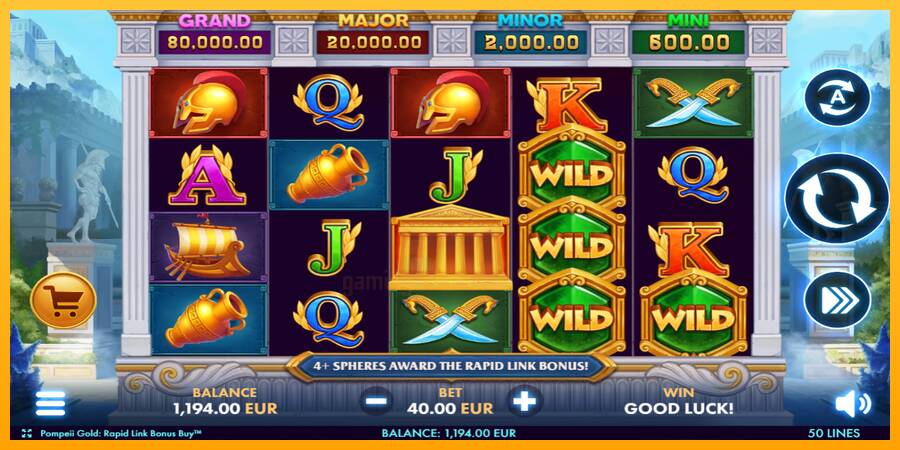 Pompeii Gold Rapid Link Bonus Buy gaming machine for money, picture 2