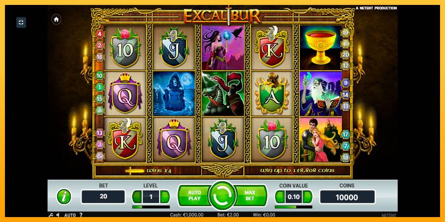 Excalibur gaming machine for money, picture 1