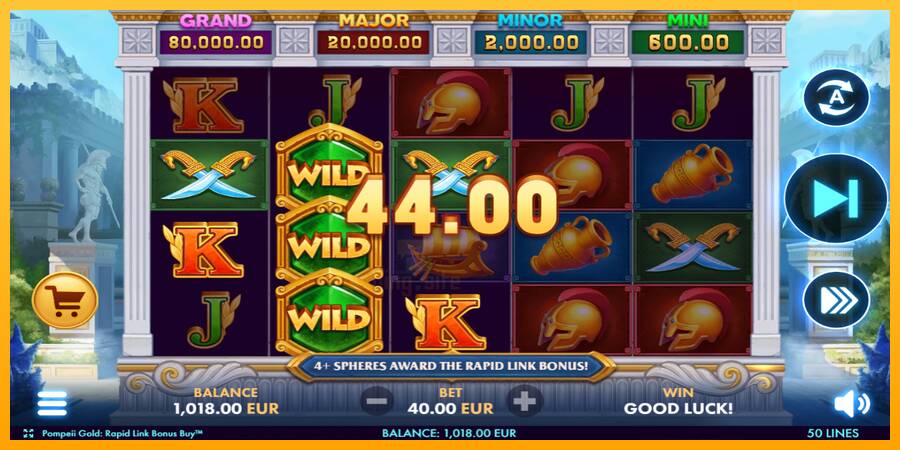 Pompeii Gold Rapid Link Bonus Buy gaming machine for money, picture 4