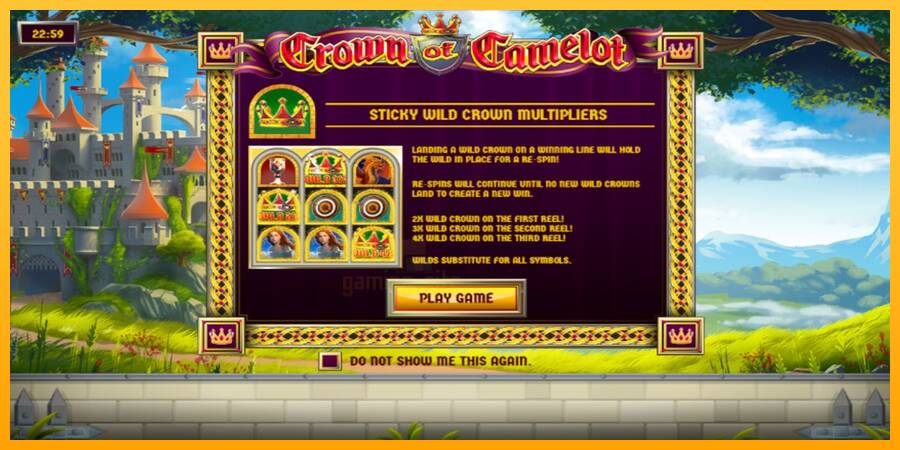 Crown of Camelot gaming machine for money, picture 1