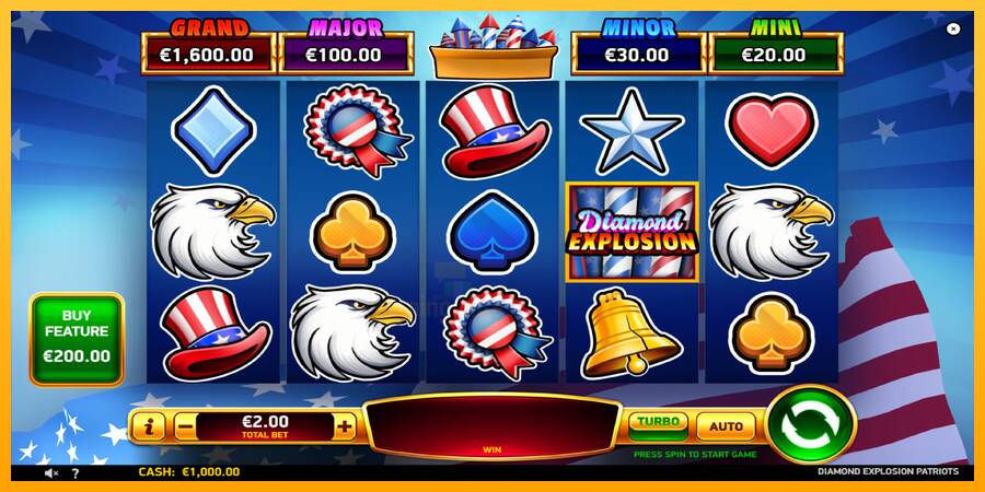 Diamond Explosion Patriots gaming machine for money, picture 2