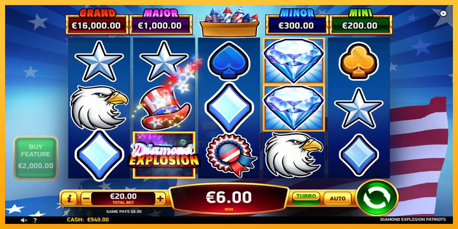 Diamond Explosion Patriots gaming machine for money, picture 3