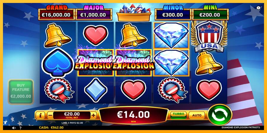 Diamond Explosion Patriots gaming machine for money, picture 4