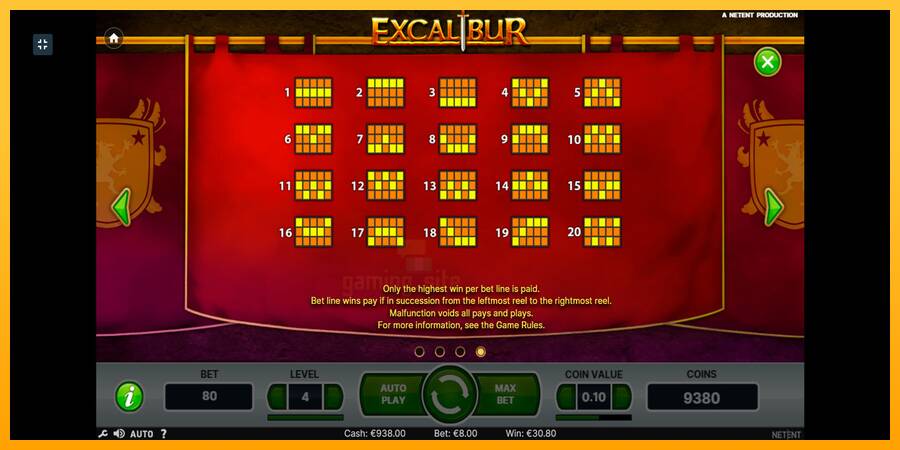 Excalibur gaming machine for money, picture 9