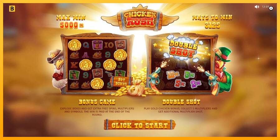 Chicken Rush gaming machine for money, picture 1