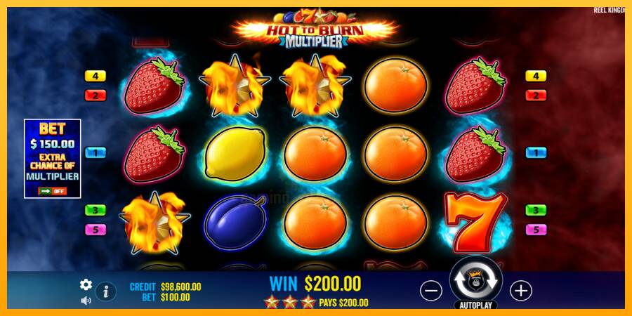 Hot to Burn Multiplier gaming machine for money, picture 3