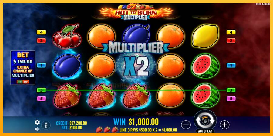 Hot to Burn Multiplier gaming machine for money, picture 4