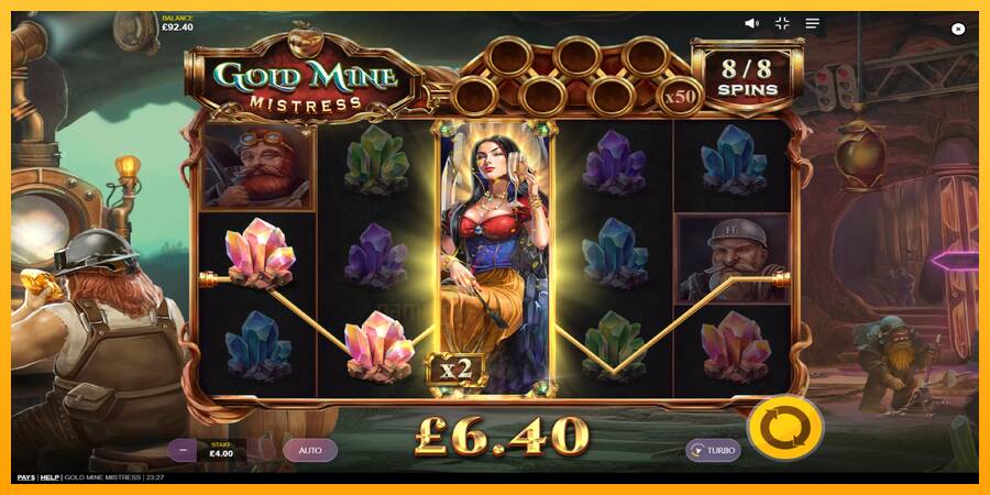 Gold Mine Mistress gaming machine for money, picture 4