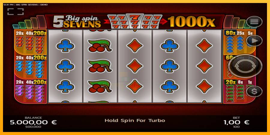 Big Spin Sevens gaming machine for money, picture 1