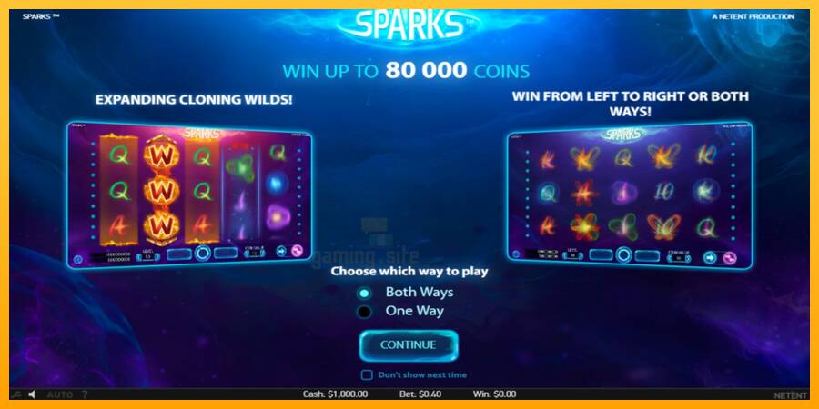 Sparks gaming machine for money, picture 1