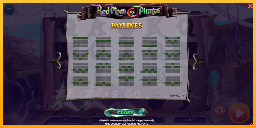 Red Moon Pirates gaming machine for money, picture 7