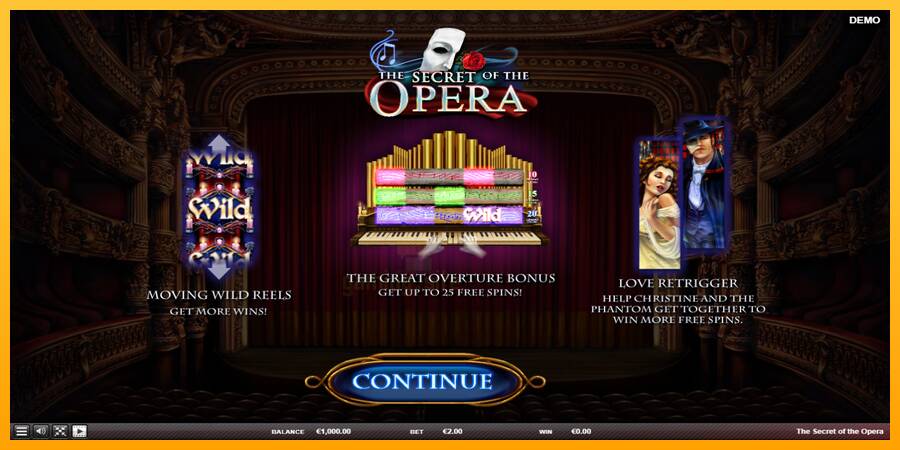 The Secret of the Opera gaming machine for money, picture 1