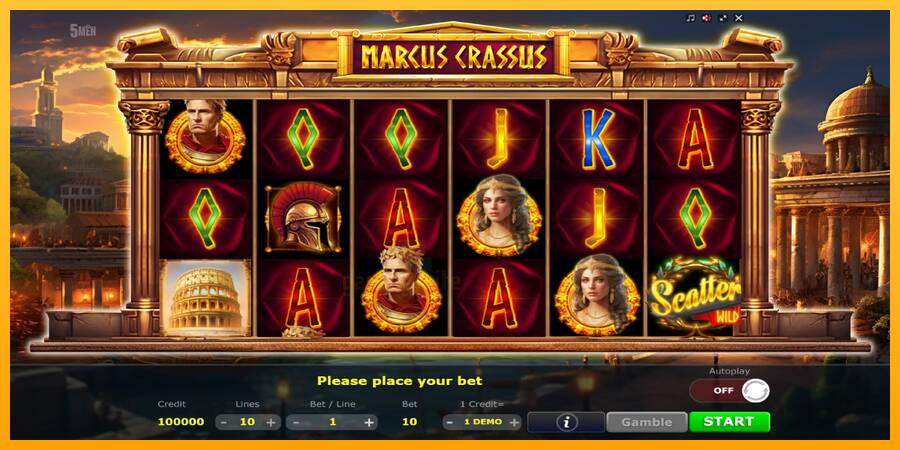 Marcus Crassus gaming machine for money, picture 2