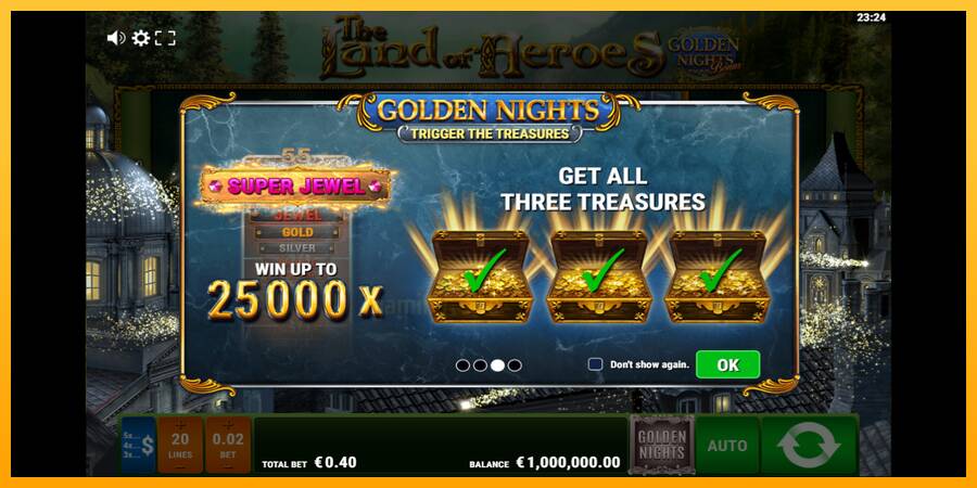 The Land of Heroes Golden Nights gaming machine for money, picture 1