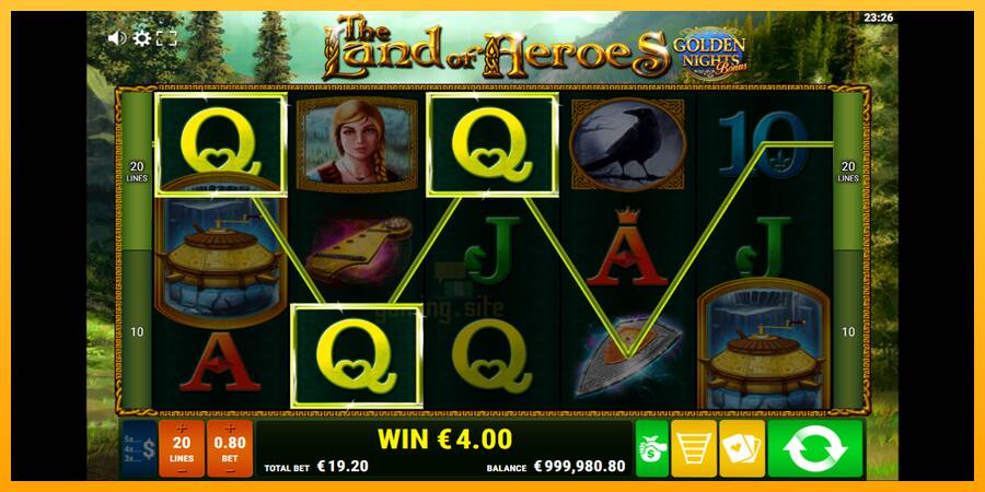 The Land of Heroes Golden Nights gaming machine for money, picture 3