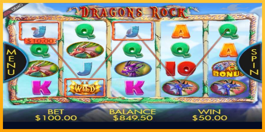 Dragons Rock gaming machine for money, picture 3