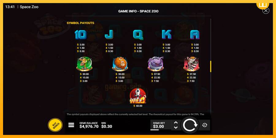 Space Zoo gaming machine for money, picture 6