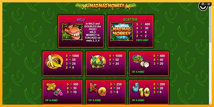 Mad Mad Monkey gaming machine for money, picture 6