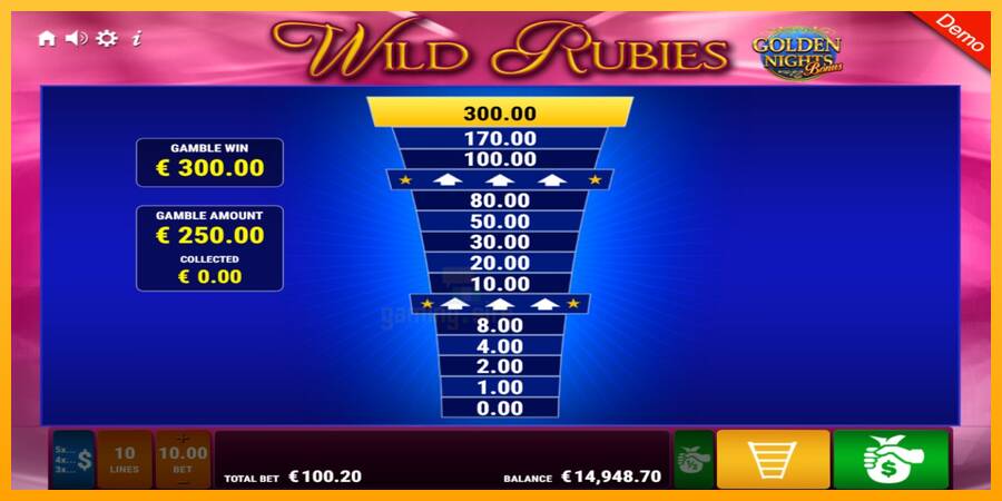 Wild Rubies Golden Nights gaming machine for money, picture 8