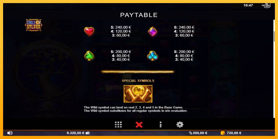 Circle of Sylvan gaming machine for money, picture 5