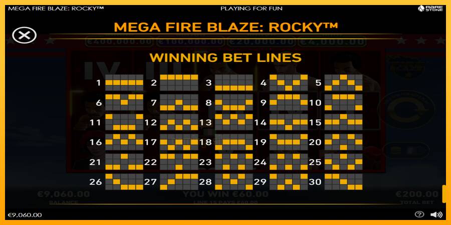 Mega Fire Blaze: Rocky gaming machine for money, picture 6