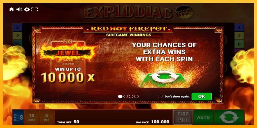 Explodiac Red Hot Firepot gaming machine for money, picture 1