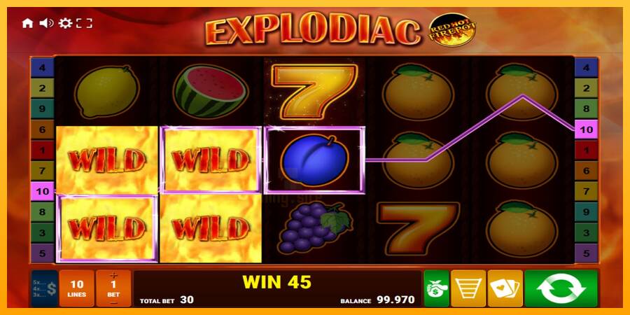 Explodiac Red Hot Firepot gaming machine for money, picture 2