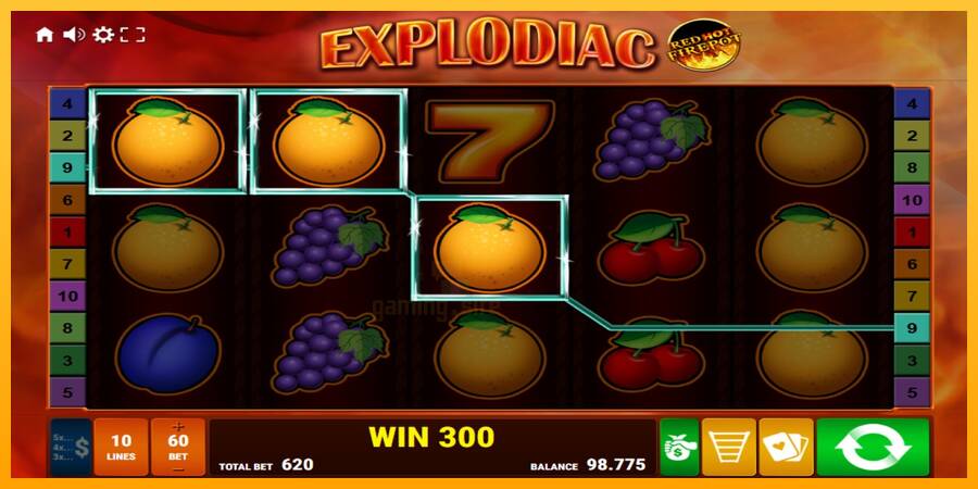 Explodiac Red Hot Firepot gaming machine for money, picture 3