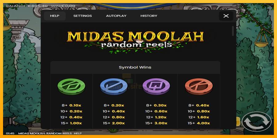 Midas Moolah Random Reels gaming machine for money, picture 6