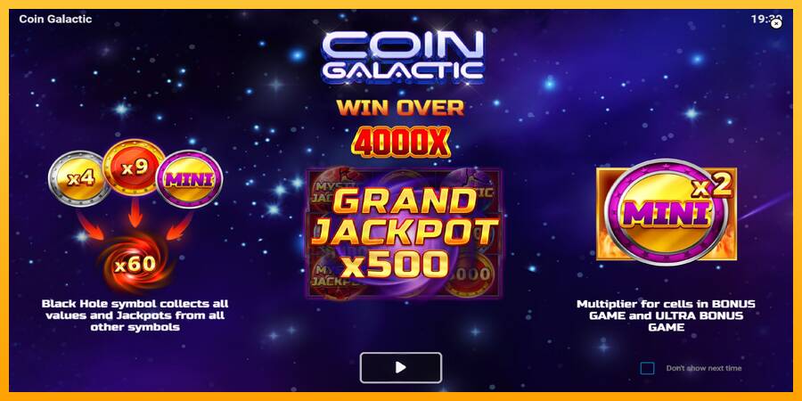 Coin Galactic gaming machine for money, picture 1