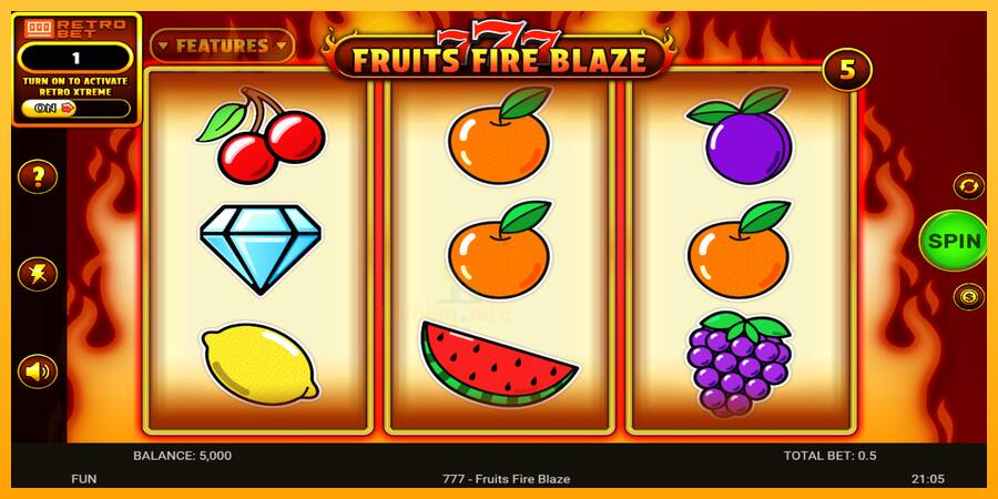 777 - Fruits Fire Blaze gaming machine for money, picture 2